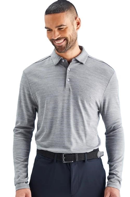 PING Creek manica lunga polo da uomo, rock melange