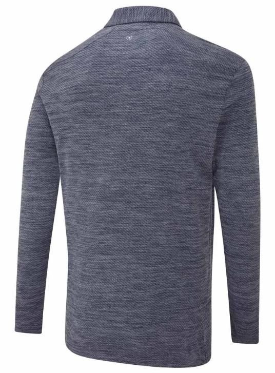 PING Creek polo a maniche lunghe da uomo, navy melange