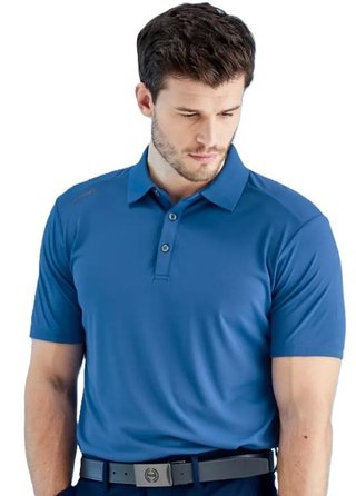 PING Lindum polo da uomo, tidal blue