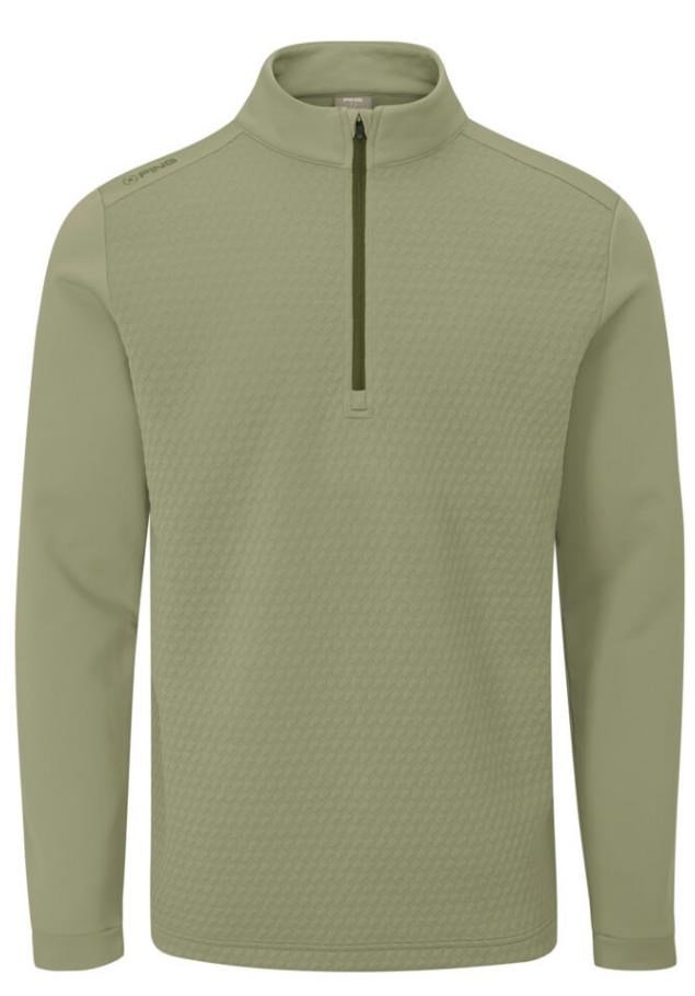 PING Nolan Quarter Zip Fleece felpa da uomo, lichen
