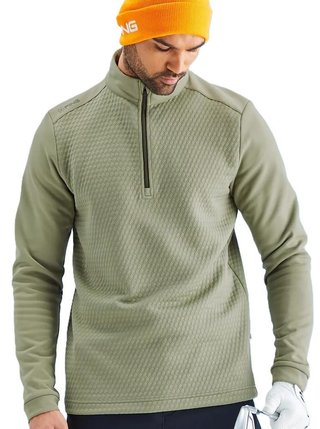 PING Nolan Quarter Zip Fleece felpa da uomo, lichen