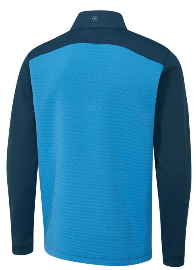 PING Nolan Quarter Zip Fleece felpa da uomo, tidal blue/navy