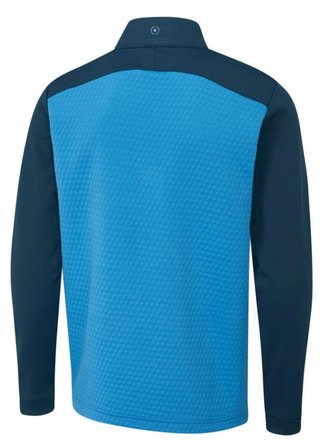 PING Nolan Quarter Zip Fleece felpa da uomo, tidal blue/navy