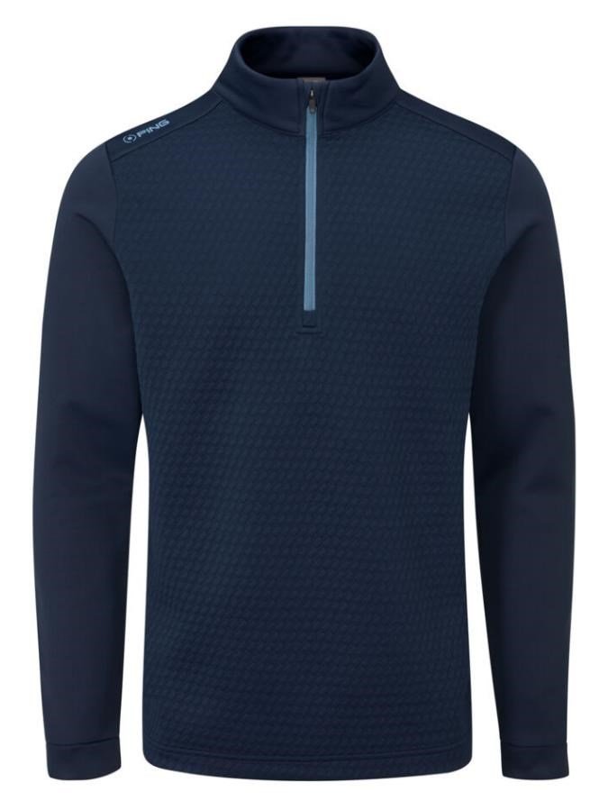 PING Nolan Quarter Zip Fleece felpa da uomo, navy