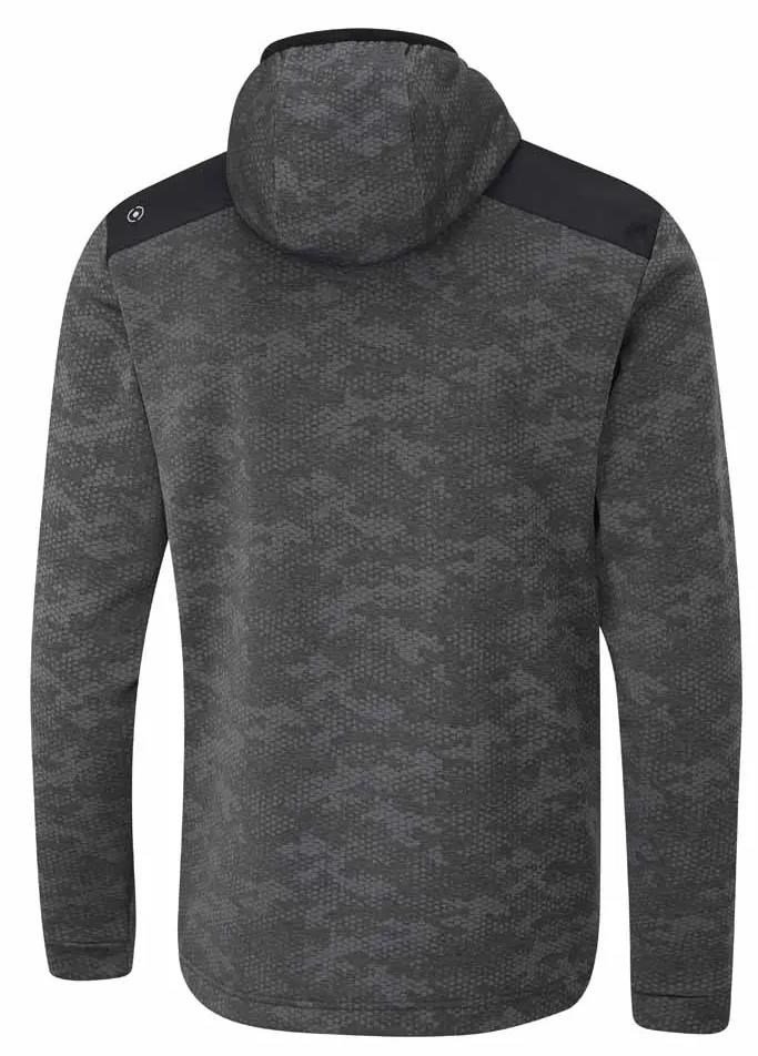PING Nexa Hooded half zip fleece felpa da uomo, nera