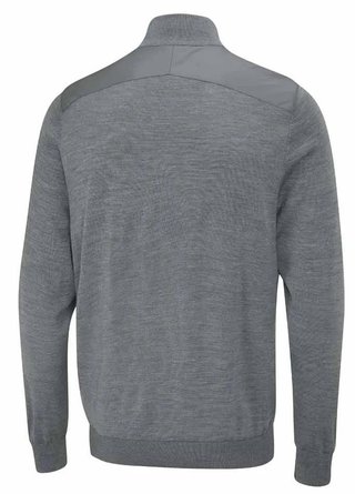 PING Connell Hybrid quarter-zip maglione da uomo, french grey marl