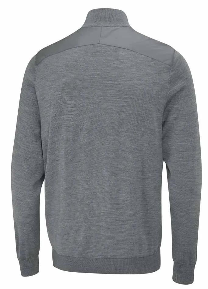PING Connell Hybrid quarter-zip maglione da uomo, french grey marl