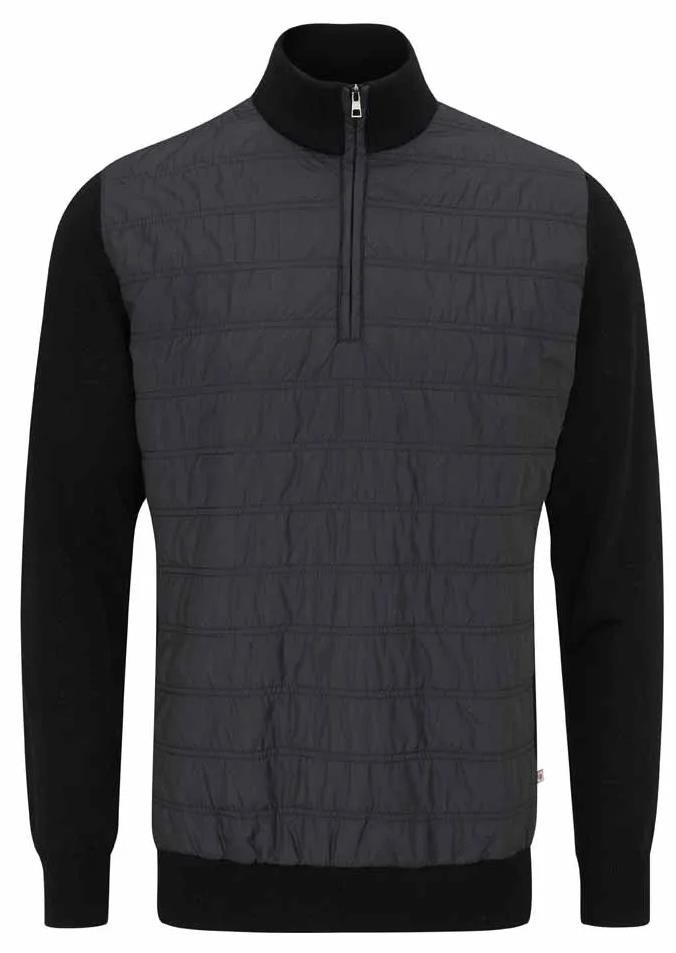 PING Connell Hybrid quarter-zip maglione da uomo, nero