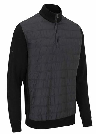 PING Connell Hybrid quarter-zip maglione da uomo, nero