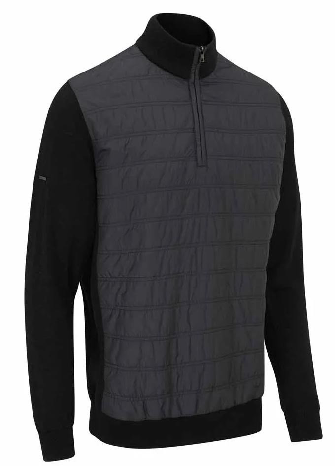 PING Connell Hybrid quarter-zip maglione da uomo, nero