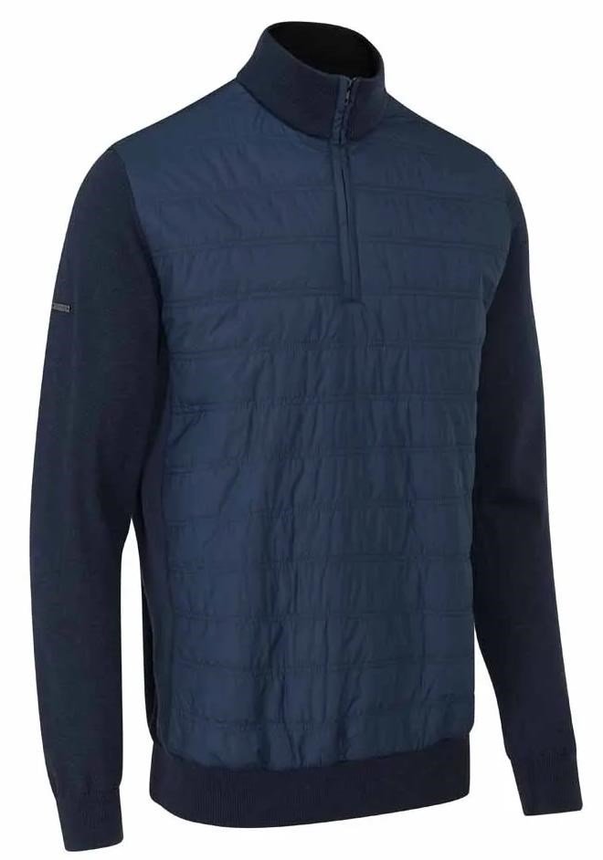 PING Connell Hybrid quarter-zip maglione da uomo, blu navy