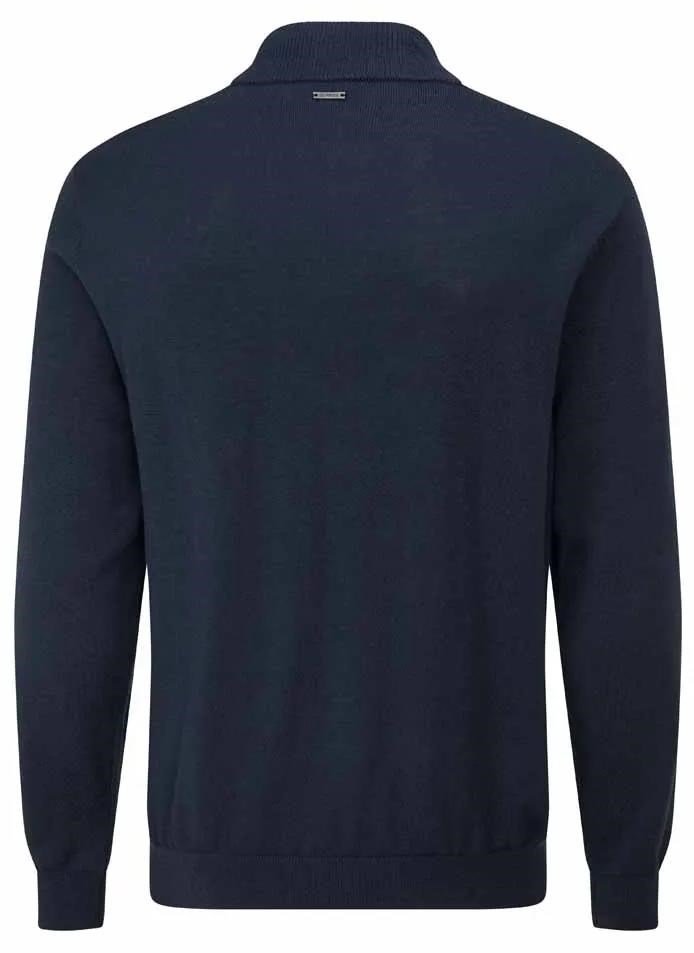 PING Dorset Quarter zip maglione da uomo, blu navy