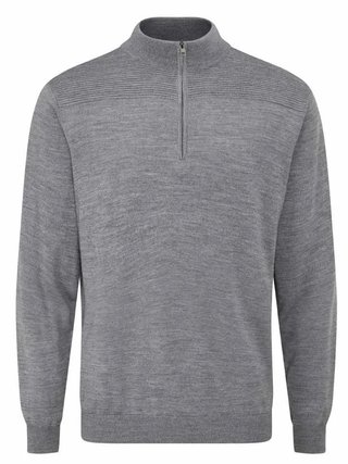 PING Dorset Quarter zip maglione da uomo, french grey marl