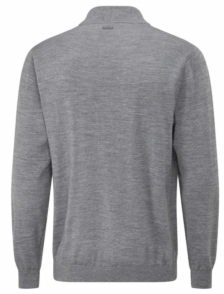 PING Dorset Quarter zip maglione da uomo, french grey marl