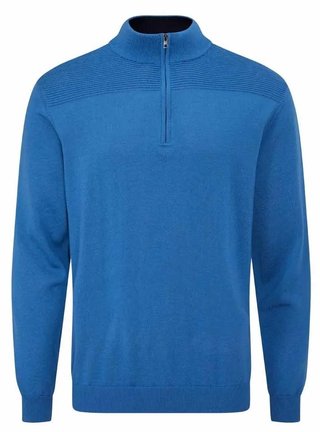 PING Dorset Quarter zip maglione da uomo, tidal blue