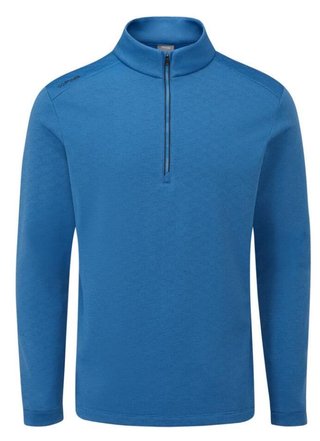 PING Bexton Half Zip Fleece felpa da uomo, tidal blue multi