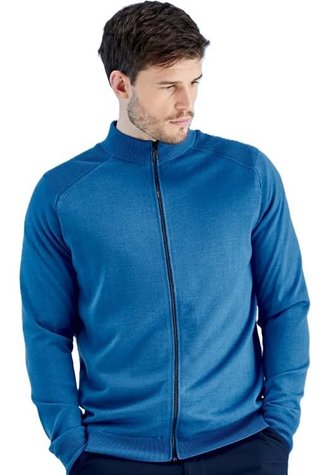 PING Murphy Lined full zip maglione da uomo, tidal blue