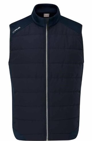 PING Aiden Hybrid fleece gilet da uomo, blu navy