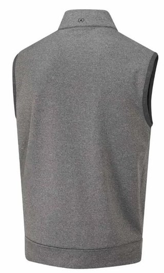 PING Aiden Hybrid Fleece gilet da uomo, asphalt marl/nero
