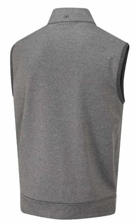 PING Aiden Hybrid Fleece gilet da uomo, asphalt marl/nero