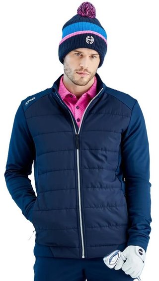 PING Aiden Hybrid fleece giacca da uomo, blu navy