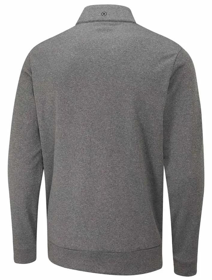PING Aiden Hybrid fleece giacca da uomo, asphalt marl/nero