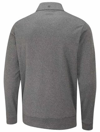 PING Aiden Hybrid fleece giacca da uomo, asphalt marl/nero