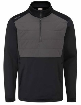 PING Astbury fleece giacca da uomo, nero/asfalto