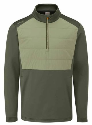 PING Astbury fleece giacca uomo, dark olive/lichen