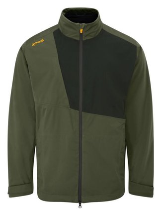 PING Impervious Waterproof giacca impermeabile da uomo, dark olive/black