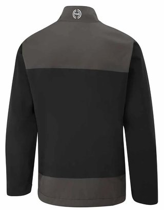 PING AquaDrive Half-Zip giacca impermeabile da uomo, nero/asfalto