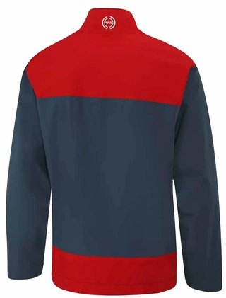 PING AquaDrive Half-Zip giacca impermeabile da uomo, oxford blue/classic red