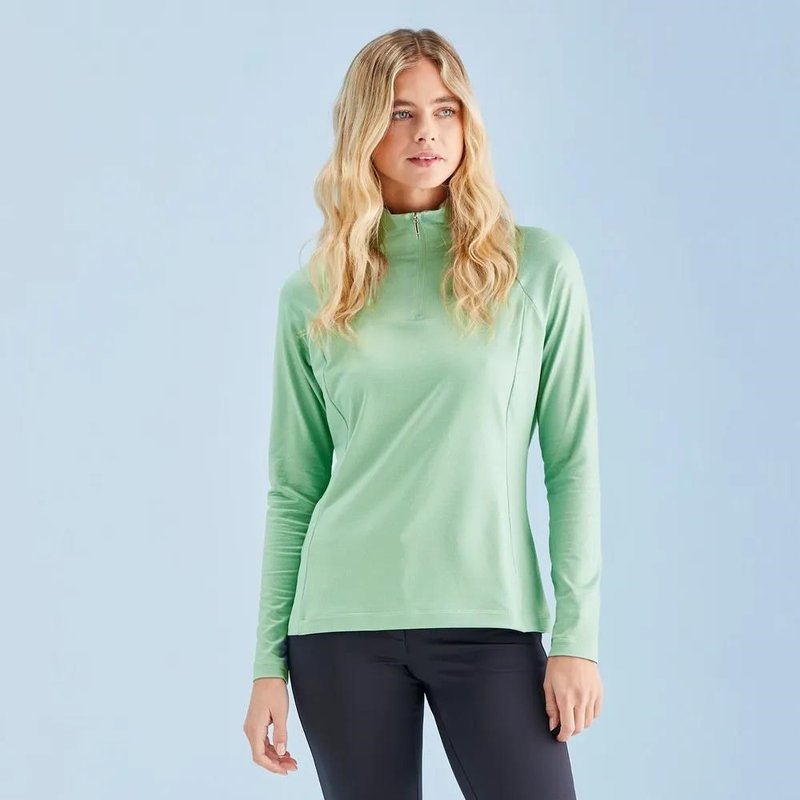 PING Jasmine Printed maglia donna a maniche lunghe, eucalyptus multi
