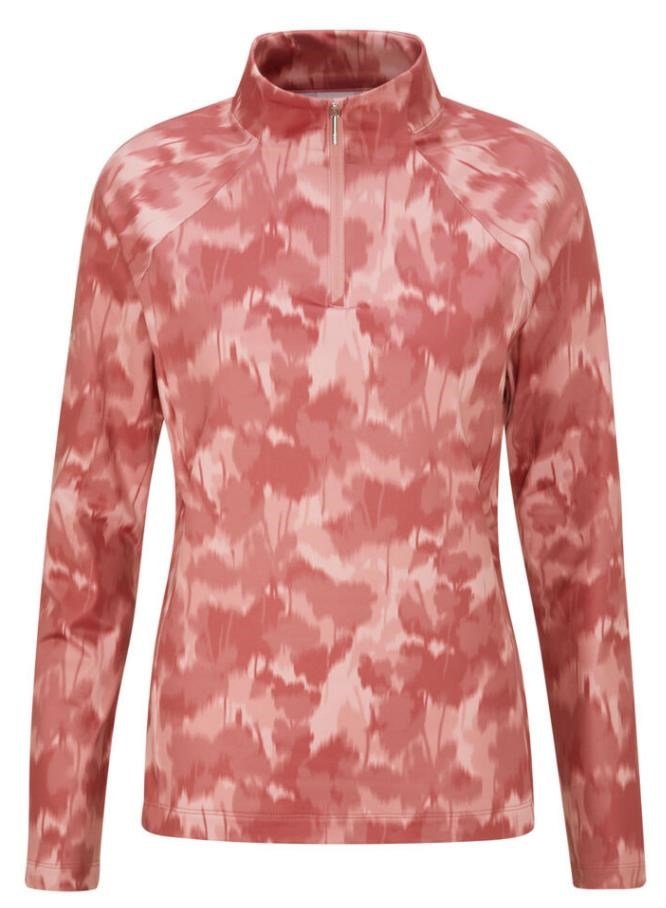 PING Jasmine Printed Long Sleeve top da donna, rose multi