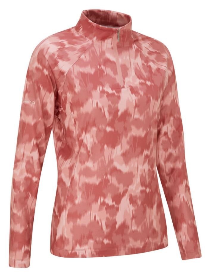 PING Jasmine Printed Long Sleeve top da donna, rose multi