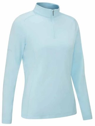 PING Aveline Half Zip felpa a maniche lunghe da donna, crystal blue