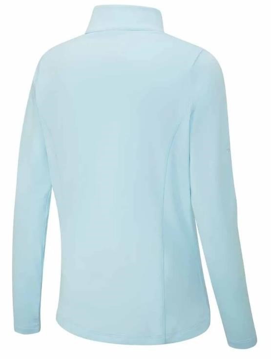 PING Aveline Half Zip felpa a maniche lunghe da donna, crystal blue