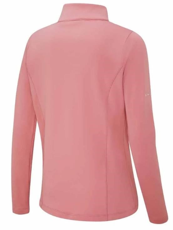 PING Aveline Half Zip camicia da donna a maniche lunghe, rosa tenue