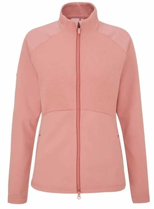 PING Catherine Full Zip Fleece felpa da donna, rosa tenue