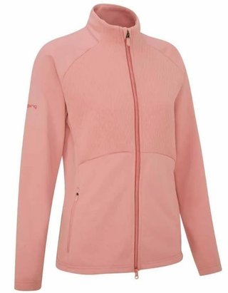 PING Catherine Full Zip Fleece felpa da donna, rosa tenue