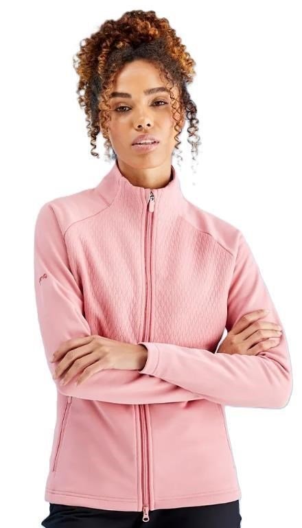 PING Catherine Full Zip Fleece felpa da donna, rosa tenue