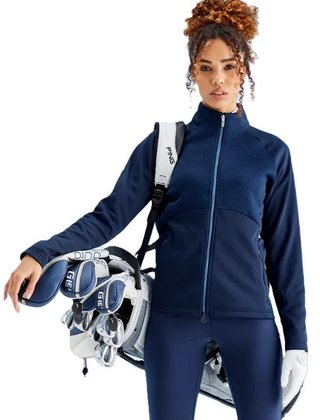 PING Catherine Full Zip Fleece felpa da donna, blu navy