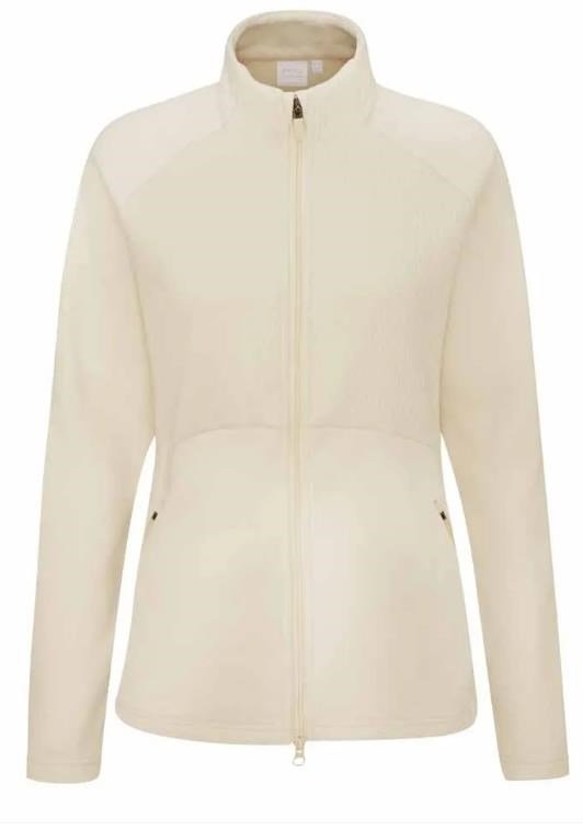 PING Catherine Full Zip Fleece felpa da donna, chalk