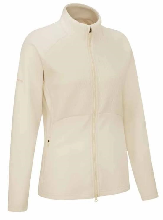 PING Catherine Full Zip Fleece felpa da donna, chalk