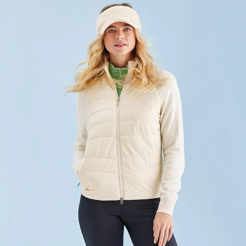 PING Fran Hybrid full-zip giacca da donna, chalk/egret