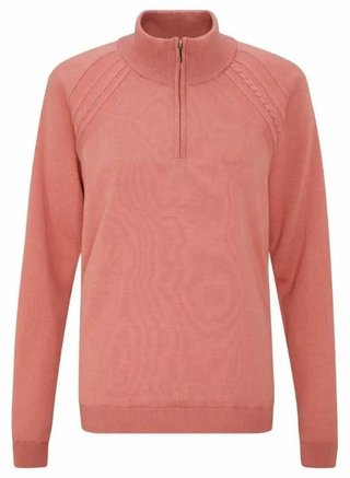 PING Melodie Half-zip lined maglione da donna con fodera, rosa tenue