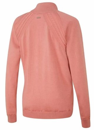 PING Melodie Half-zip lined maglione da donna con fodera, rosa tenue