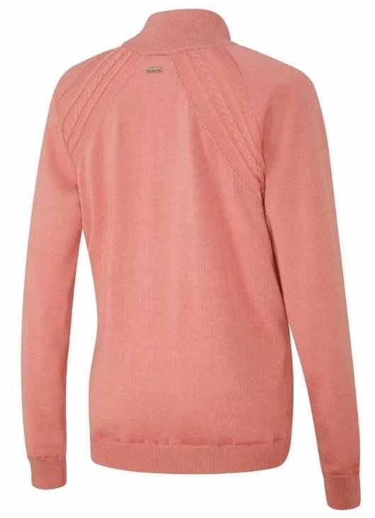 PING Melodie Half-zip lined maglione da donna con fodera, rosa tenue
