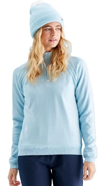 PING Melodie Half-zip lined maglione da donna foderato, opal