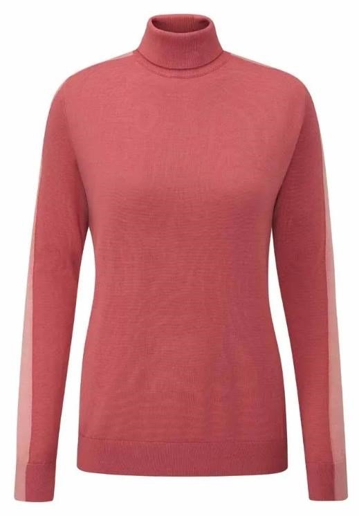 PING Lockett Roll neck maglione da donna, rosa/rosa tenue